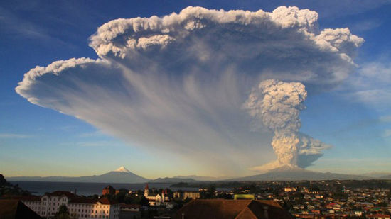 火山噴發(fā)的景象