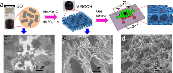 用于高性能氣體檢測(cè)的三維功能化石墨烯水凝膠，兼具三維和綠色合成！