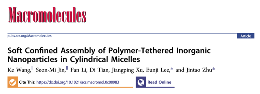 華中科技大學(xué)朱錦濤教授團(tuán)隊(duì)《Macromolecules》：聚合物接枝的無(wú)機(jī)納米粒子在柱狀膠束中的軟受限行為