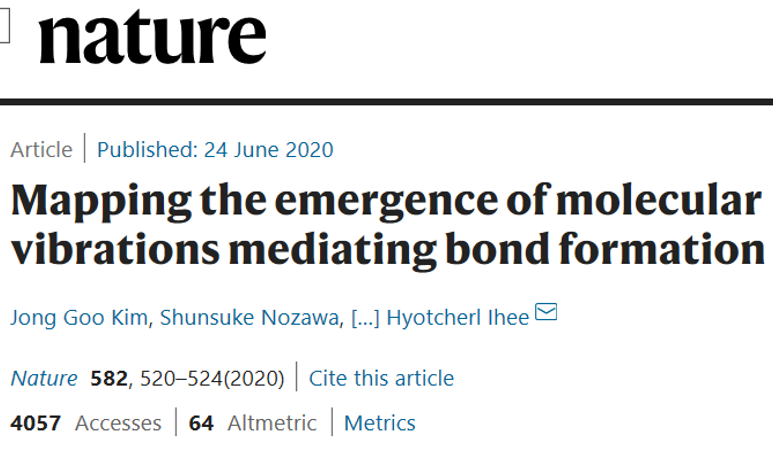 首次！《Nature》：將化學鍵合過程如電影般記錄下來！
