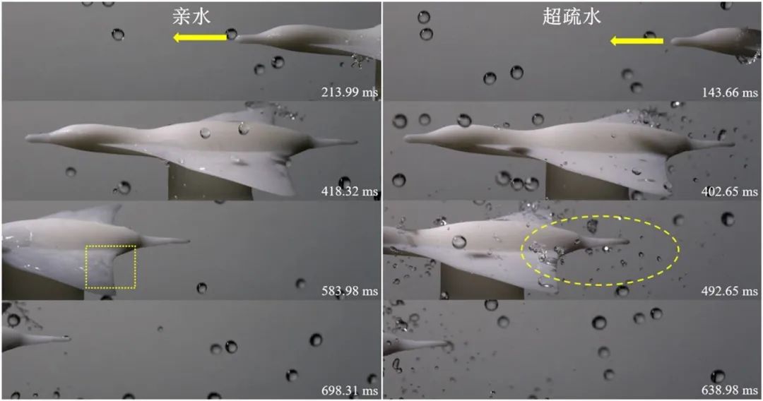 吉林大學任露泉院士團隊：跨介質(zhì)飛行器仿生基礎(chǔ)理論研究——利用移動各向異性超疏水表面誘導液滴定向翻滾實現(xiàn)附著水高效脫附