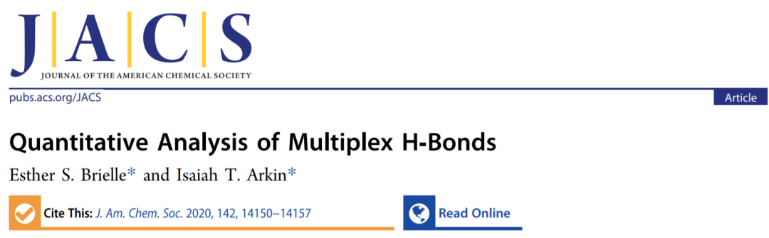 《JACS》： 多重氫鍵的定量分析！