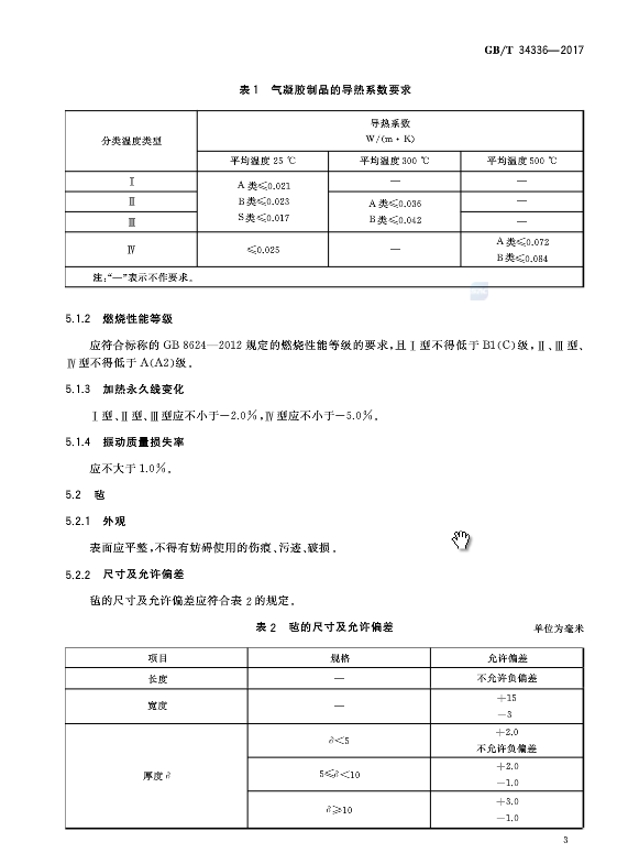 《納米孔氣凝膠復(fù)合絕熱制品》國家標(biāo)準(zhǔn)GB/T 34336-2017