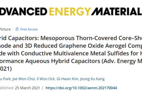 3D石墨烯氣凝膠水性電容器，1分鐘充電